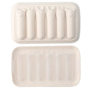 Axyaa Silicone Sausage Maker Mould with Lid - 6 Grids, DIY Hot Dog & Ham Molds