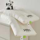 Axyaa Kids Panda Decor Cotton Face Pillow for Neck Health Support