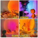 Axyaa LED Sunset Projection Night Light - Multi-Color Rainbow - USB Charging