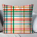 Axyaa Colorful Plaid & Floral Pillow Cover Patterned Cushion for Sofa Bedroom Car