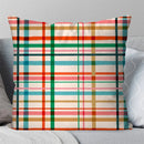 Axyaa Colorful Plaid & Floral Pattern Pillow Cover for Sofa, Bedroom, Car