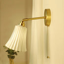 Axyaa Brass Ceramic Wall Lamp for Luxurious Bedroom Atmosphere
