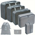 Axyaa 8-Piece Solid Color Travel Packing Cubes Set for Organizing Clothes and Toiletries