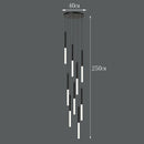 Axyaa Modern Stair Chandelier Pendant Light: LED Ceiling Lamp for Living Room
