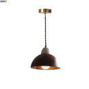 Axyaa Walnut Wood Hanging Lamp Industrial Vintage LED Pendant Light
