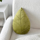 Axyaa Leaf Shaped Pillows: Christmas Green Nordic Style Decor for Living Room & Headboard.