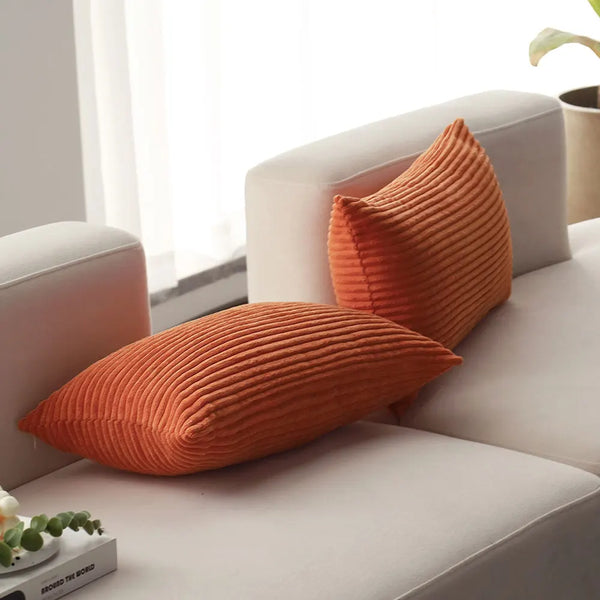 Axyaa Corduroy Rectangle Cushion Cover for Living Room Sofa 30x50 Pillowcase