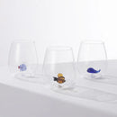 Axyaa Cute Cartoon Glass Juice Cup 14oz Unique Transparent Household Drinkware