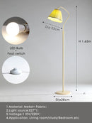 Axyaa Retro Walnut Wood Floor Lamp for Living Room, Bedroom, Study