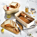 Axyaa Bamboo-Covered Bread Storage Box: Fresh Kitchen Storage Solution