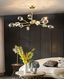 Axyaa Modern LED Crystal Chandelier - Diamond Design for Kitchen, Living Room & Bedroom