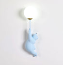 Axyaa 3D Moon Bear Wall Lamp for Children's Bedroom Interior Lighting