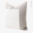Axyaa Nordic Light Gray Stitching Lumbar Pillow for Winery Restaurant, Hotel, Living Room