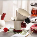 Axyaa Ceramic Coffee Mug & Saucer Set - Red Tea & Coffee Cup, Large Capacity