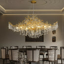 Axyaa Crystal Chandelier: Post-Modern Minimalist Living Room & Restaurant Light