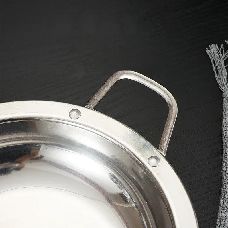 Axya Solid Alcohol Stove Small Hot Pot Commercial Dry Pot Wide Pan Extra Thick Stainless Steel