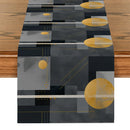 Axyaa Geometric Lines Table Runner - Watercolor Farmhouse Dining Decor
