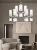 Axyaa Glass Pendant Light LED Chandelier for Classic Villa Home Decor