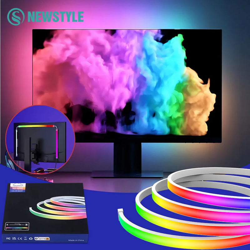Axyaa RGB Monitor Backlight for Gaming Setup - Smart Control LED Strip
