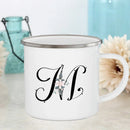 Axyaa Flower Mugs - Creative Enamel Coffee Cups Handle Drinkware for Wedding Gifts