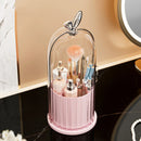 Axyaa Makeup Brush Organizer with Rotating Base and Dust-Proof Lid