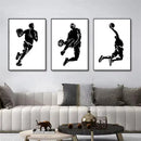 Axyaa Basketball Canvas Poster: Abstract Wall Art for Gym, Bedroom, Living Room