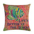 Axyaa Cartoon Sea Pattern Cushion Cover 45*45cm Living Room Sofa Decor Pillowcase