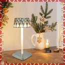 Axyaa USB LED Table Lamp with Hollow Shade and Dimmable Light