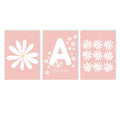 Axyaa Daisy Custom Name Poster for Baby Girl Nursery Wall Decor