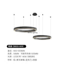 Axyaa Black Glass Ring Chandelier LED Pendant Light for Modern Nordic Home Decor