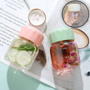 Axyaa Mini Solid Color Glass Water Bottle with Lid