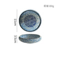 Axyaa Ceramic Seasoning Dish Vintage Sushi Plate Round Vinegar Dish Kitchenware