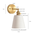 Axyaa Ceramic LED Wall Lamp: Japanese Vintage Wall Lights for Bathroom, Bedroom, and Sofa