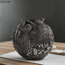 Axyaa Starry Night Vase: Creative Artwork Plant Pot for Aesthetic Room Decor