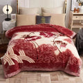 Axyaa Double Sided Warm Raschel Blanket for Winter - High End Soft & Cozy Weighted Comforter