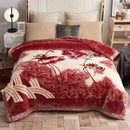 Axyaa Double Sided Warm Raschel Blanket for Winter - High End Soft & Cozy Weighted Comforter