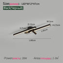 Axyaa Double Line LED Ceiling Light: Modern Aluminum Design for Indoor Lighting Fixtures