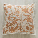 Axyaa Orange Garden Leaves Jacquard Cushion Cover, 45x45cm
