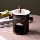 Axyaa Ceramic Chafing Dish Cup Set with Fork for Christmas Party & Home Event
