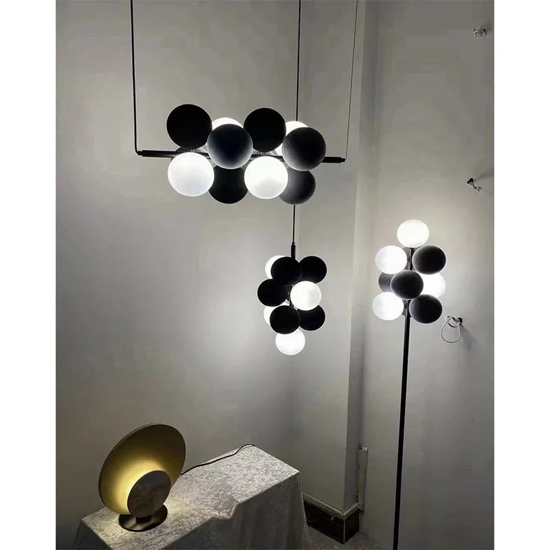 Axyaa Flannelette Ball Chandelier - Modern Nordic Style for Home and Office