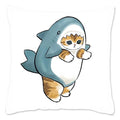 Axyaa Cat Shark Pillow Case: Kawaii Sofa Cushion Cover 45x45cm