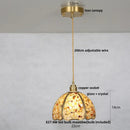 Axyaa Crystal Pendant Light: Luxury LED Copper Ceiling Lamp for Home Decor & Lighting