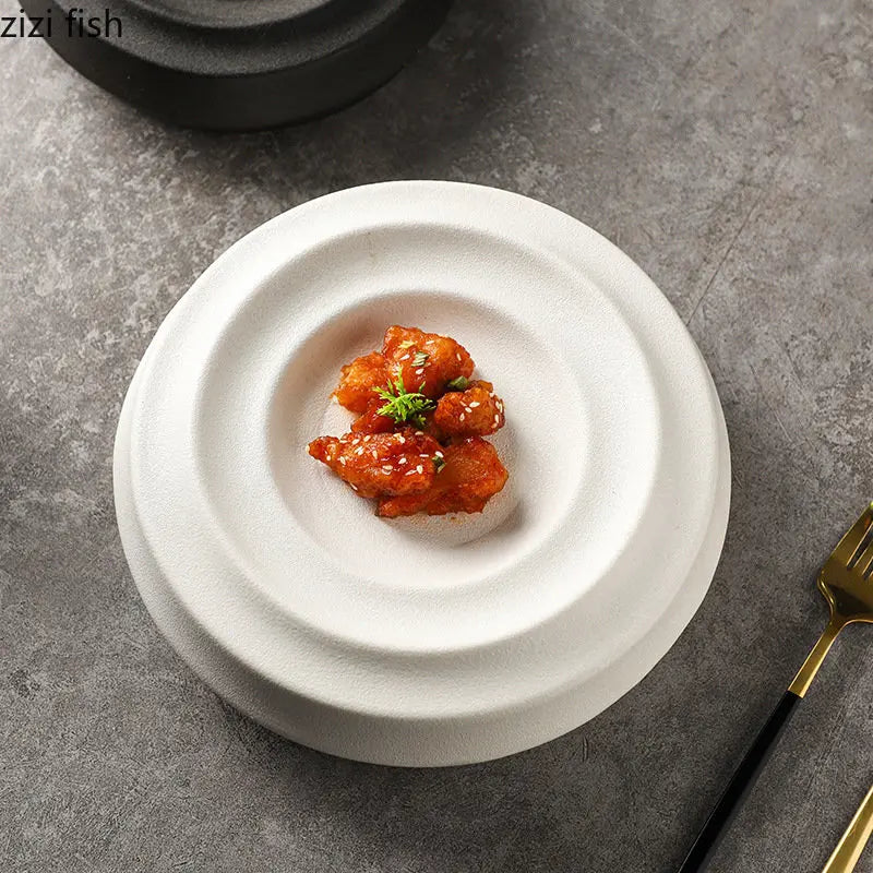 Axya Ceramic Dinner Plate Set for Hotel Restaurant, Superior Quality Tableware
