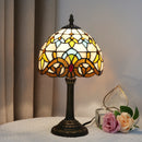 Baroque Pattern Stained Glass Table Lamp by Axyaa - Handmade Modern Style for Home and Office