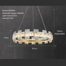 Axyaa Marble Pendant Lights: Modern Luxury LED Chandelier Circle Ring Indoor Lamp