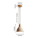 Axyaa LED Travertine Pendent Light Chandelier for Dining Room of Small Fresh Walnut Decor