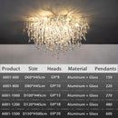 Axyaa Chrome Teardrop Crystal Ceiling Chandelier - Modern Luxury Branch Crystal Chandeliers