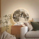 Axyaa Decorative Wall Clock Sconce Lamp LED Lights for Wabi Sabi Home Decor