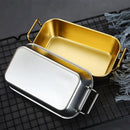 Axyaa Stainless Steel Food Tray Korean Snack Plate Breadbasket Organizer