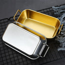 Axyaa Stainless Steel Snack Plate Tray Breadbasket Kitchen Organizer Dish Pan